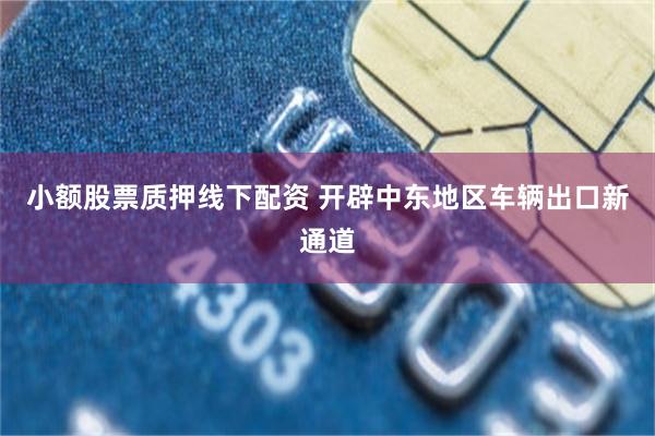 小额股票质押线下配资 开辟中东地区车辆出口新通道
